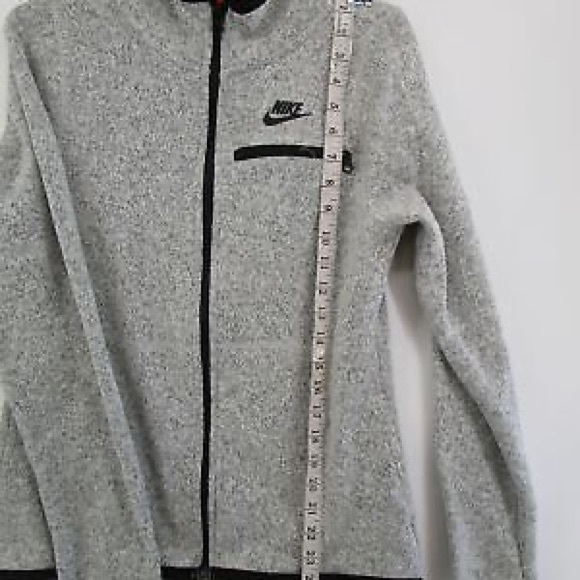 Nike Sweater Womens Small Full Zip Sweatshirt black and grey - Picture 5 of 7